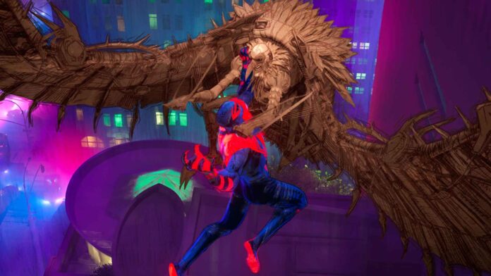 Miguel-O-Hara_Oscar-Isaac-clashes-with-Vulture_Jorma-Taccone-in-Columbia-Pictures-and-Sony-Pictures-Animations-SPIDER-MAN-ACROSS-THE-SPIDER-VERSE